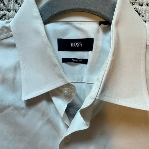 Boss Sharp Fit 15 1/2- White Dress Shirt - Picture 10 of 10